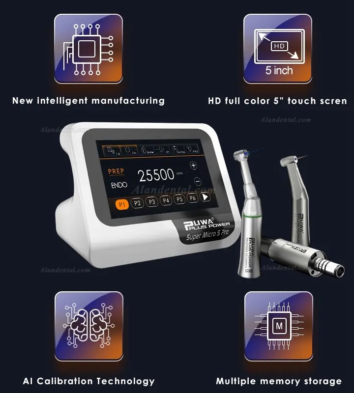 Pluspower® Super Micro S Pro Dental Brushless Electric Endo Motor (PREP/ENDO Mode 2in1)